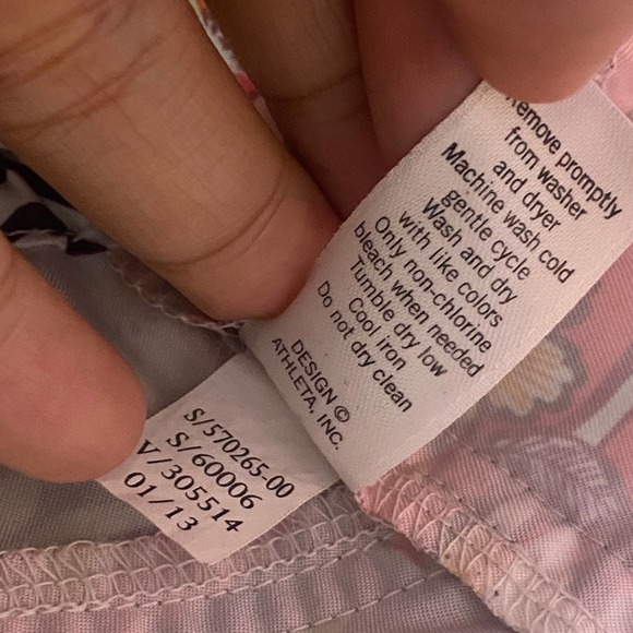 Athleta Shorts 10 Pink Floral Lanai Running Boardshort Mid Rise Athletic - Picture 11 of 11